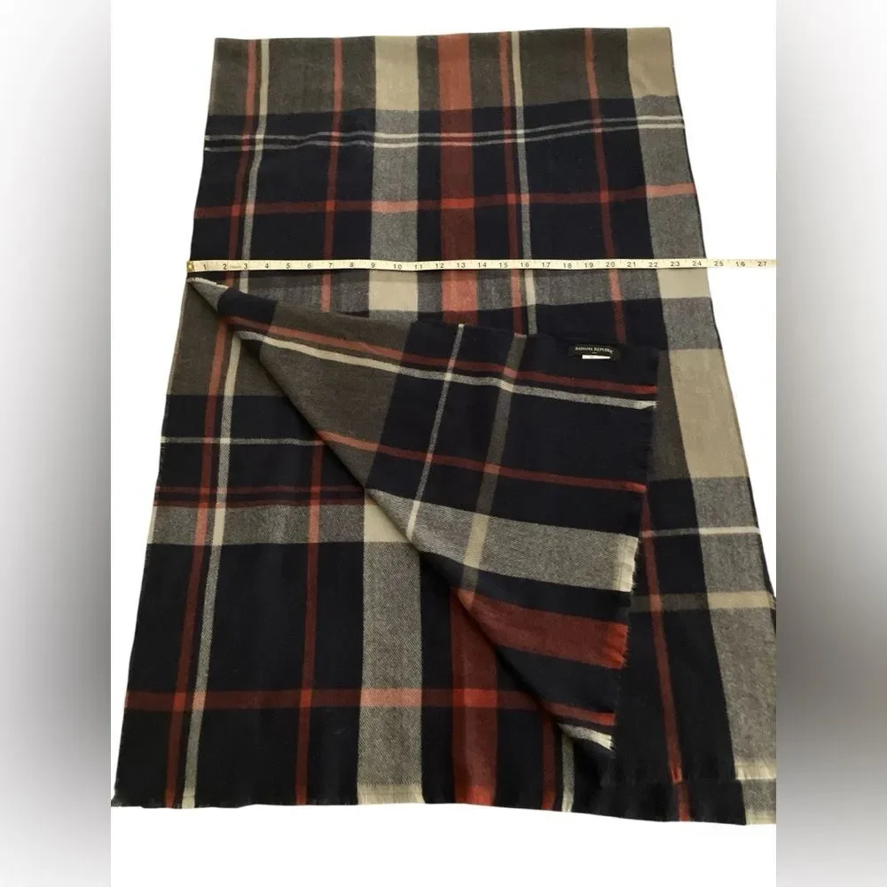 Banana Republic Scarf Plaid Soft Large